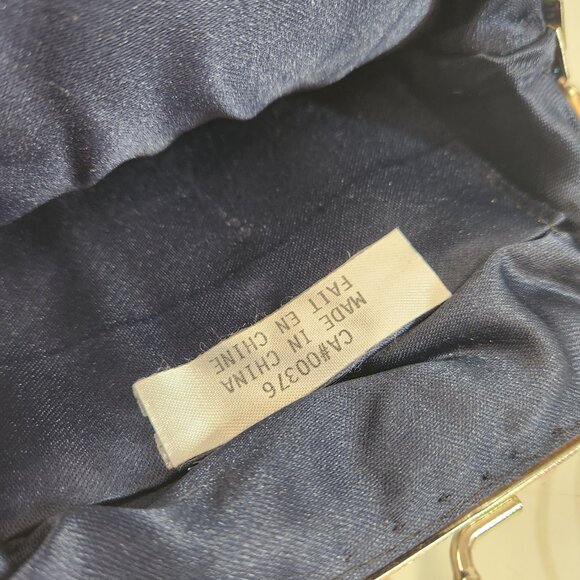 Vintage Baroque Blue Beaded Clutch Purse Woodward's 1980s NWT - Picture 9 of 9